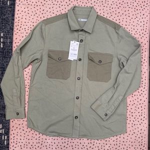 Zara Cargo Military Field Style Chore Coat / Work Shirt